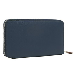 Hermes Azap Long Silk In Wallet Epson Blue Plus B Stamp