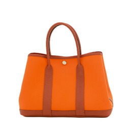 Hermes Garden TPM 30 Tote Bag Toile Negonda Orange Amber Sanguine B Stamp