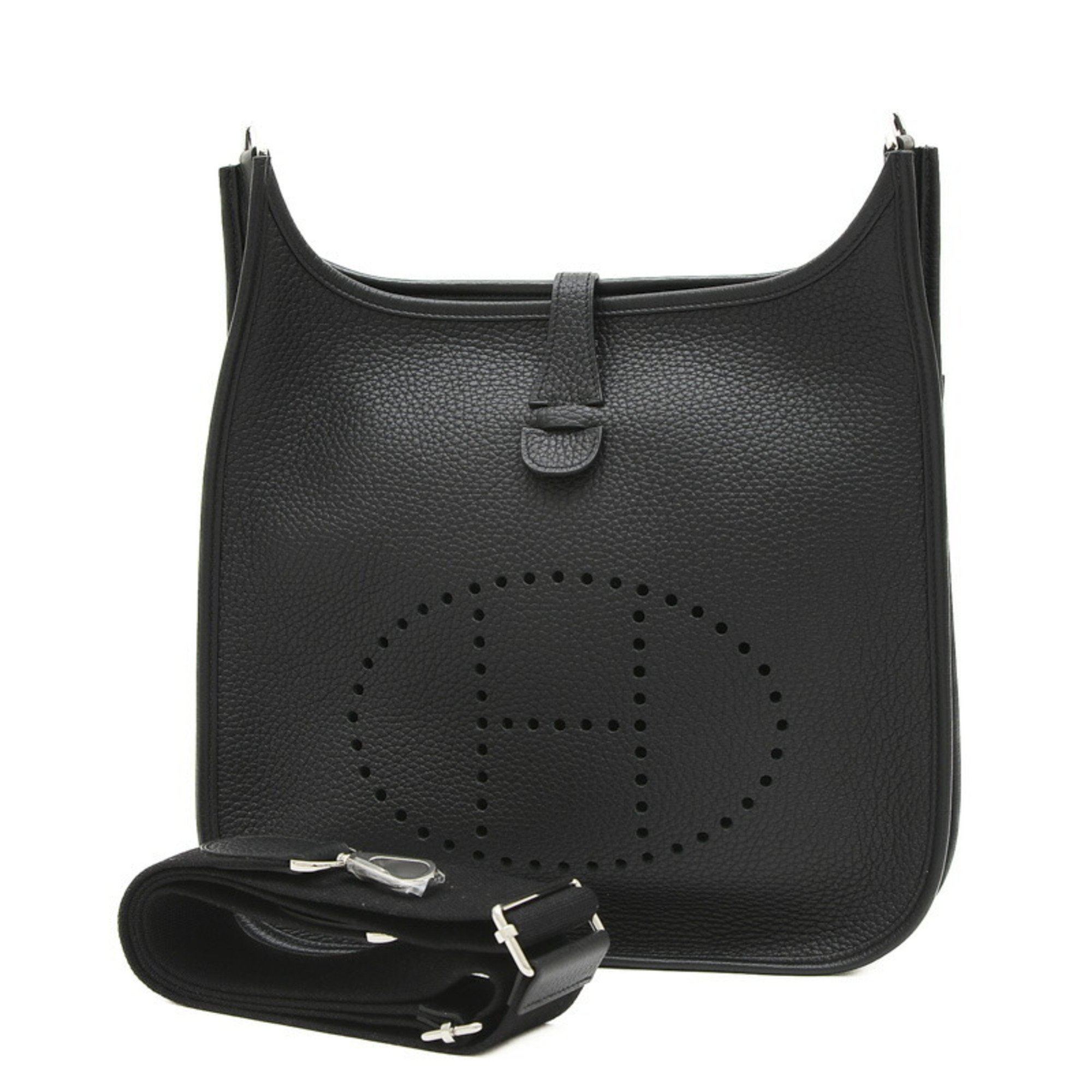 Hermes Evelyn 3 PM Shoulder Bag Taurillon Black B Stamp