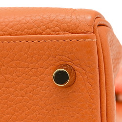 Hermes Kelly 28 Inner Stitching Handbag Taurillon Orange X Stamp