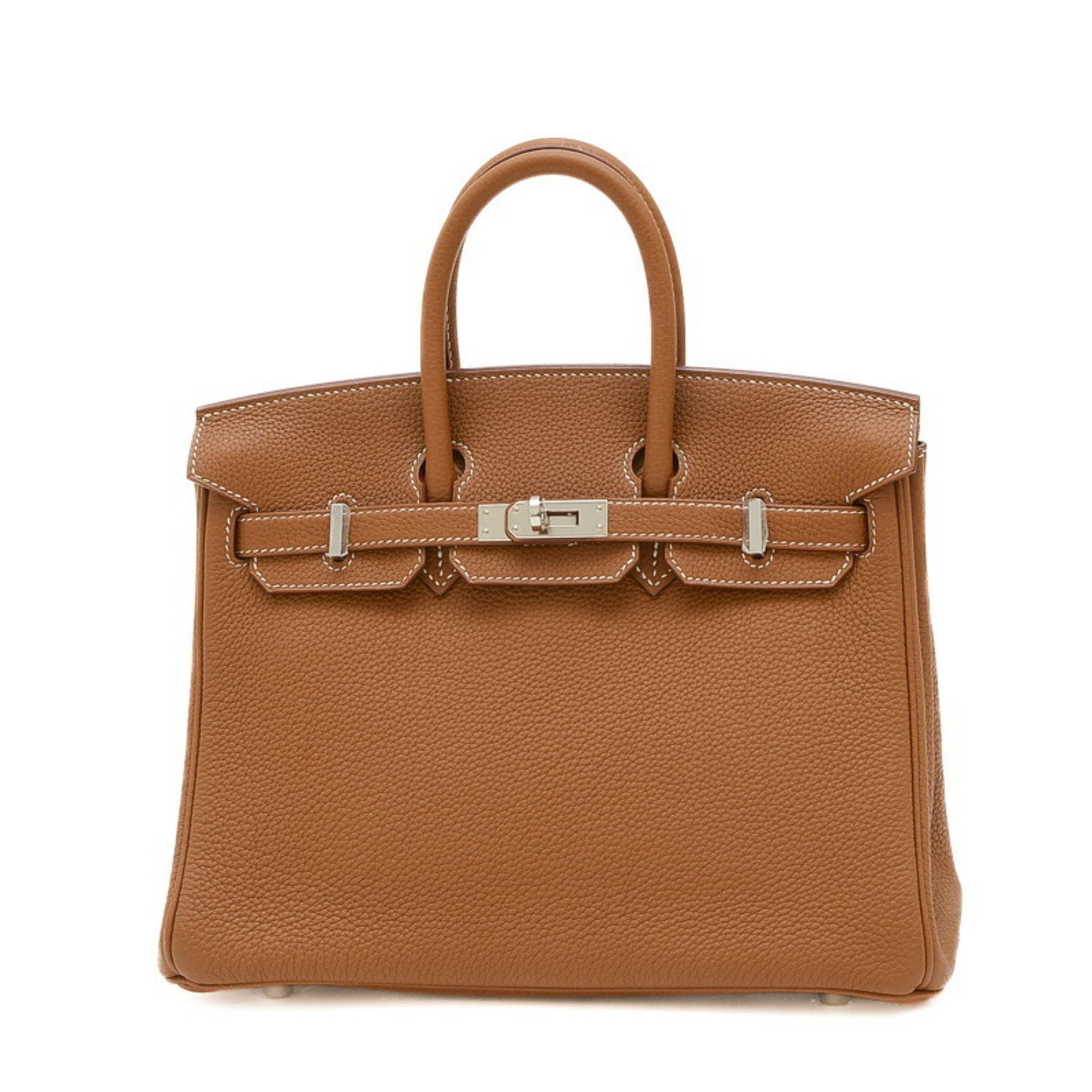 Hermes Birkin 25 handbag Togo Gold A stamp