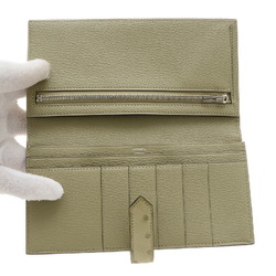 Hermes Bearn Soufflet Long Wallet Aust Sage B Stamp