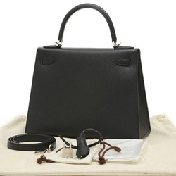 Hermes Kelly 28 Outer Stitched Handbag Epson Black Y Stamp