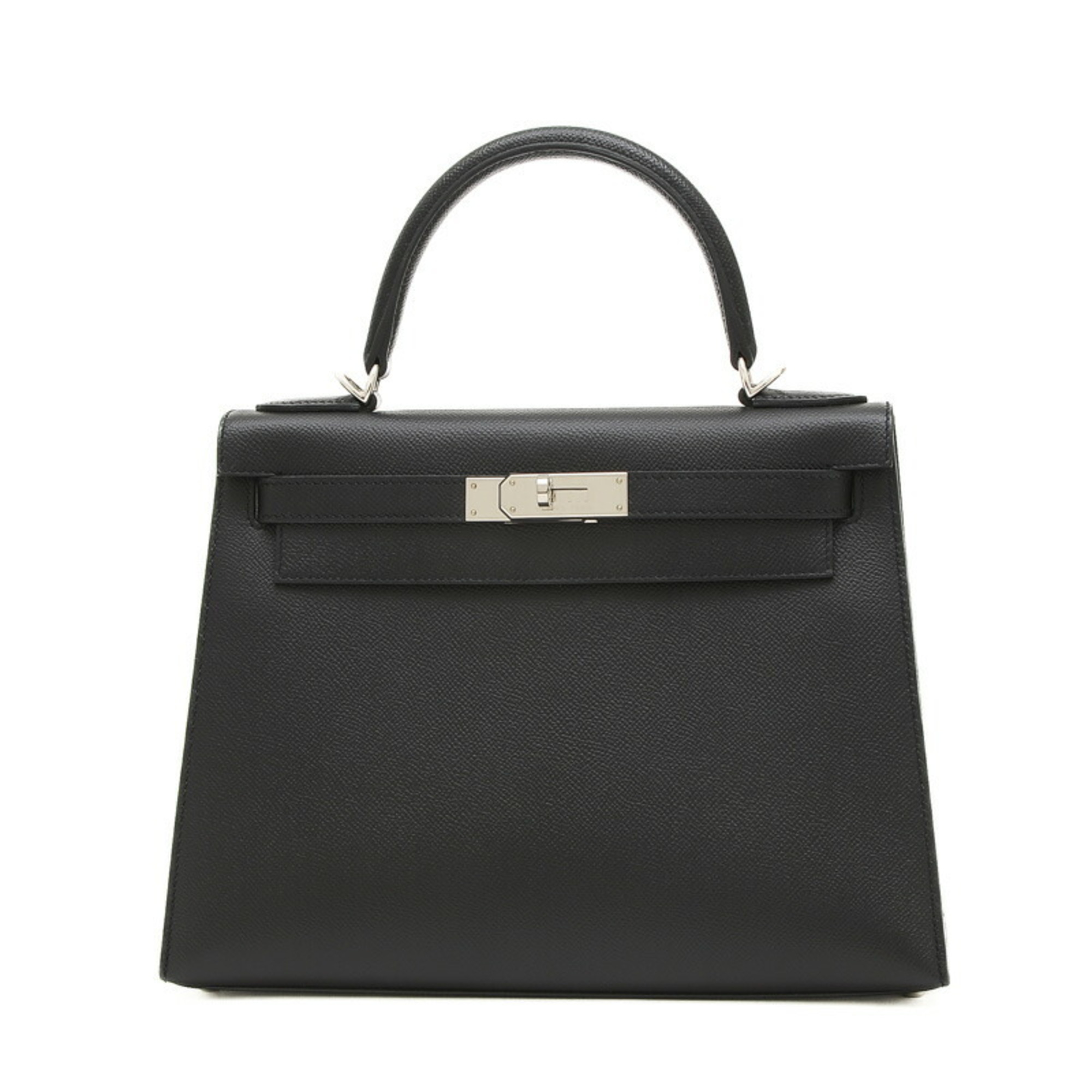 Hermes Kelly 28 Outer Stitched Handbag Epson Black Y Stamp