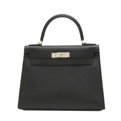 Hermes Kelly 28 Outer Stitched Handbag Epson Black Y Stamp