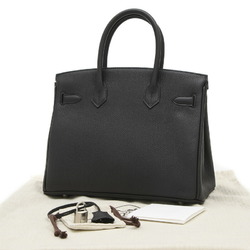 Hermes Birkin 30 Handbag Togo Black W Engraved