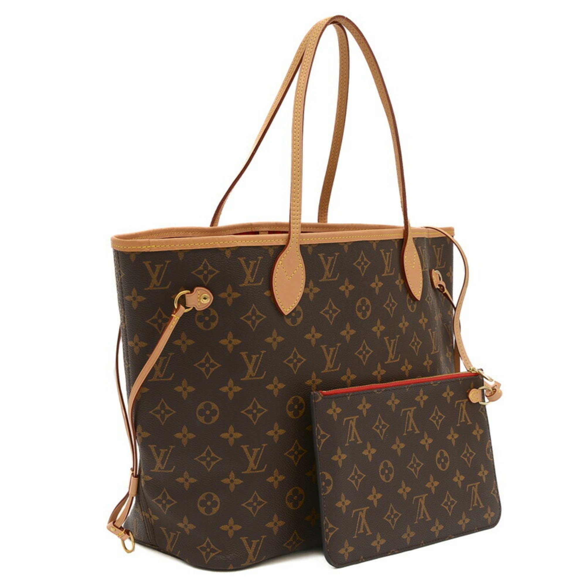 Louis Vuitton Monogram Neverfull MM Tote Bag Cerise M46987