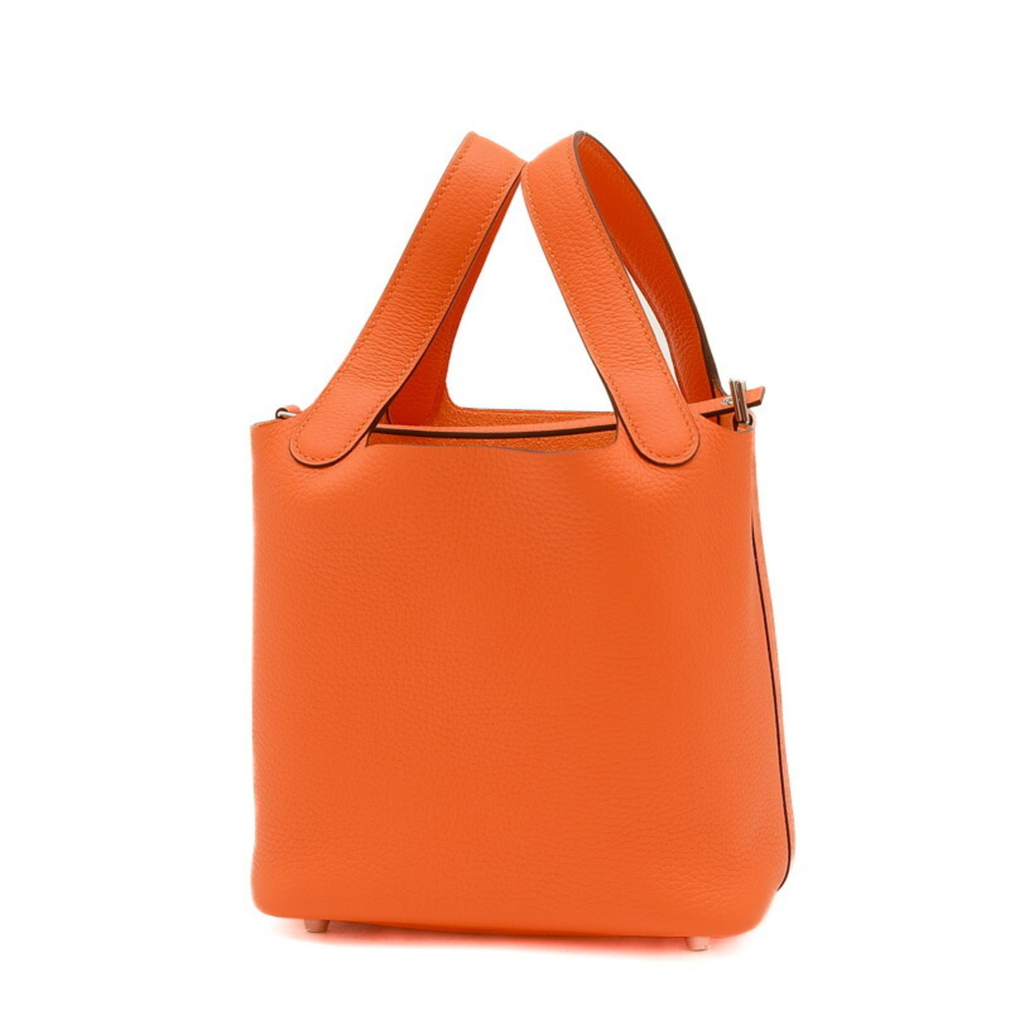 Hermes Picotin Lock PM 18 Handbag Taurillon Orange Anne B Stamp