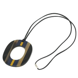 Hermes Ism GM Necklace Buffalo Horn Rocabar Black Blue Yellow