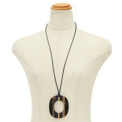 Hermes Ism GM Necklace Buffalo Horn Rocabar Black Blue Yellow