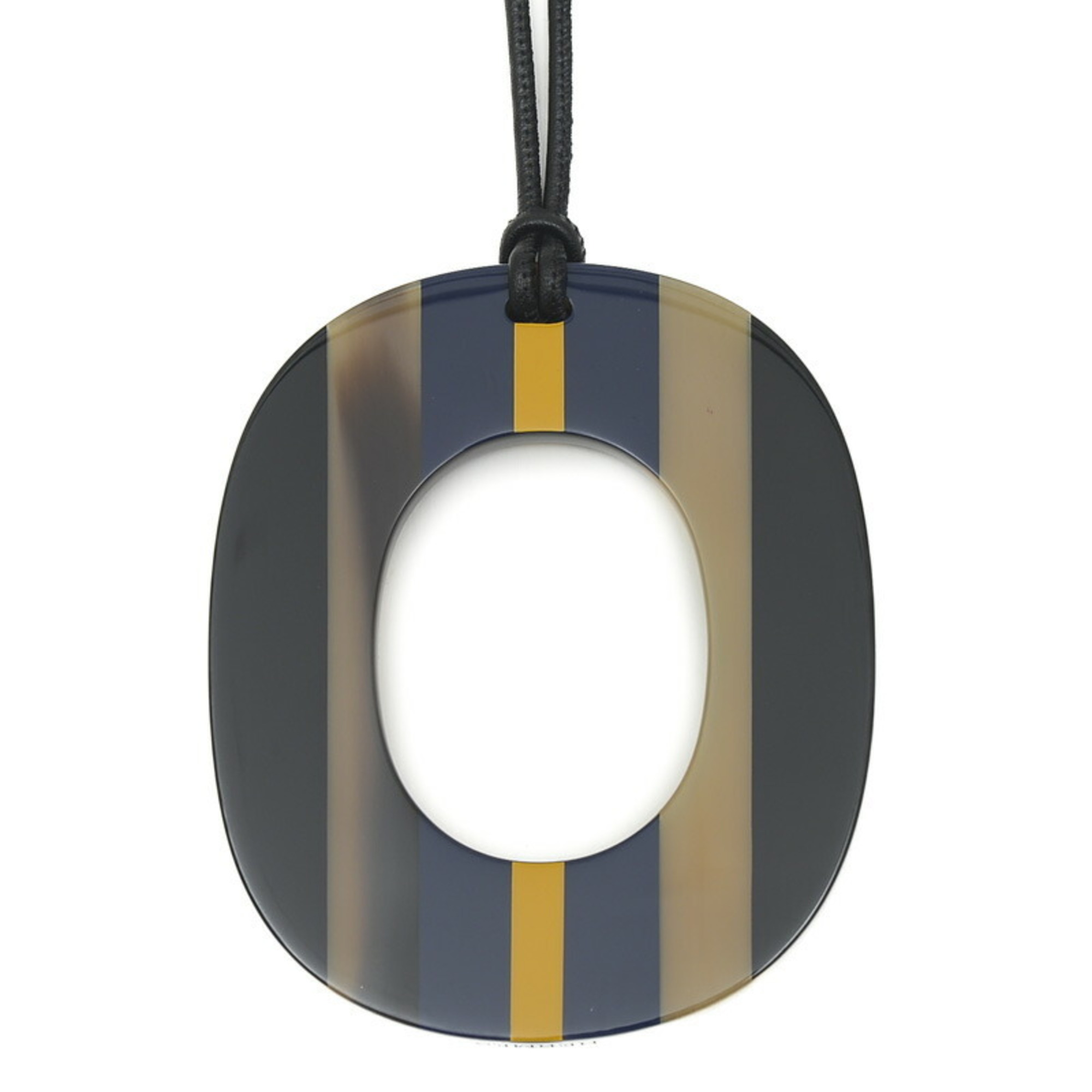 Hermes Ism GM Necklace Buffalo Horn Rocabar Black Blue Yellow