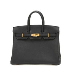 Hermes Birkin 25 Handbag Togo Black Rose Y Stamp