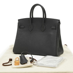 Hermes Birkin 25 Handbag Togo Black Rose Y Stamp