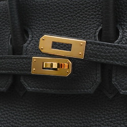 Hermes Birkin 25 Handbag Togo Black Rose Y Stamp