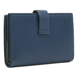 Hermes Bearn Wallet Wallet/Coin Case Chevre Deep Blue B Stamp