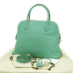 Hermes Bolide 31 handbag, Taurillon Vert Verone, D stamp