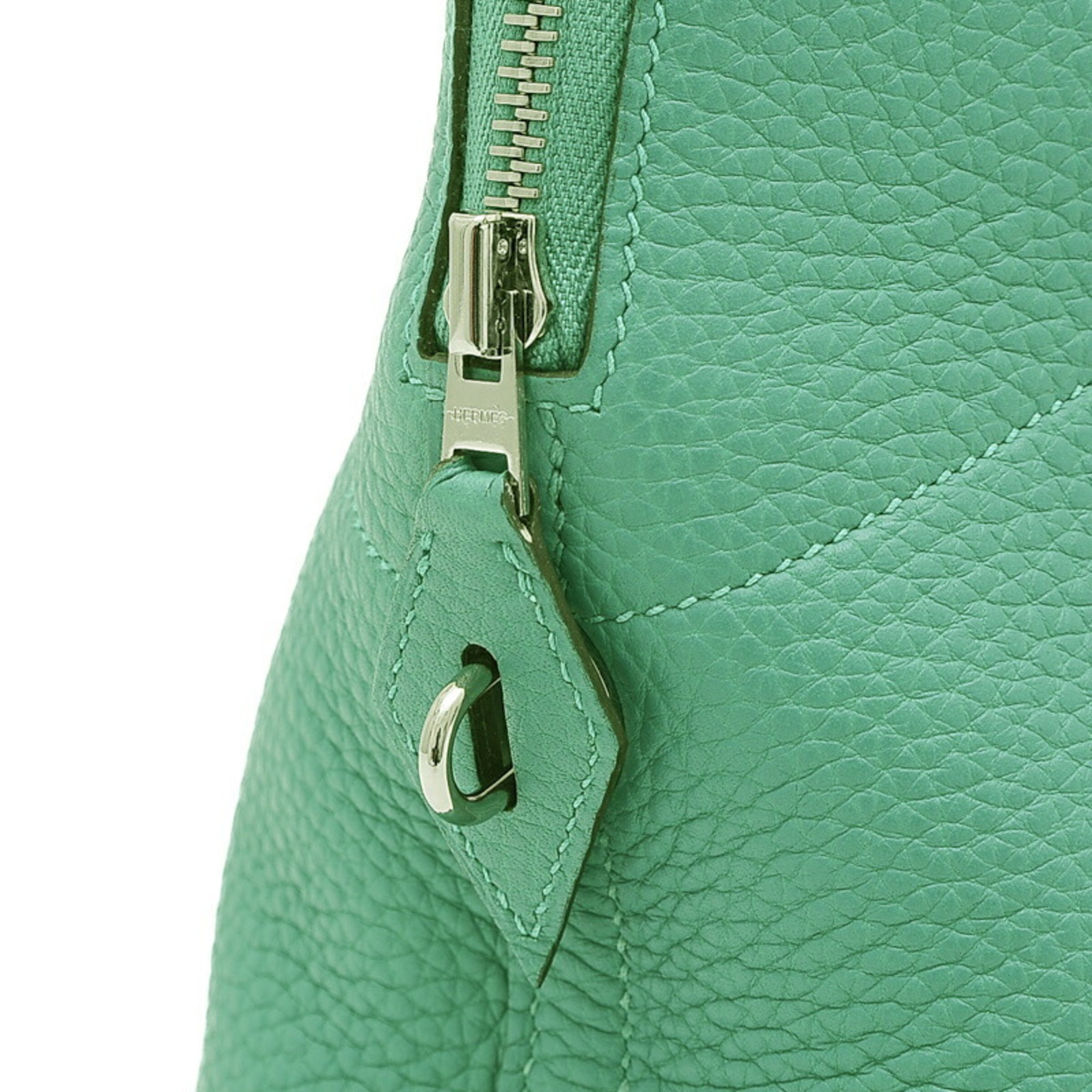 Hermes Bolide 31 handbag, Taurillon Vert Verone, D stamp