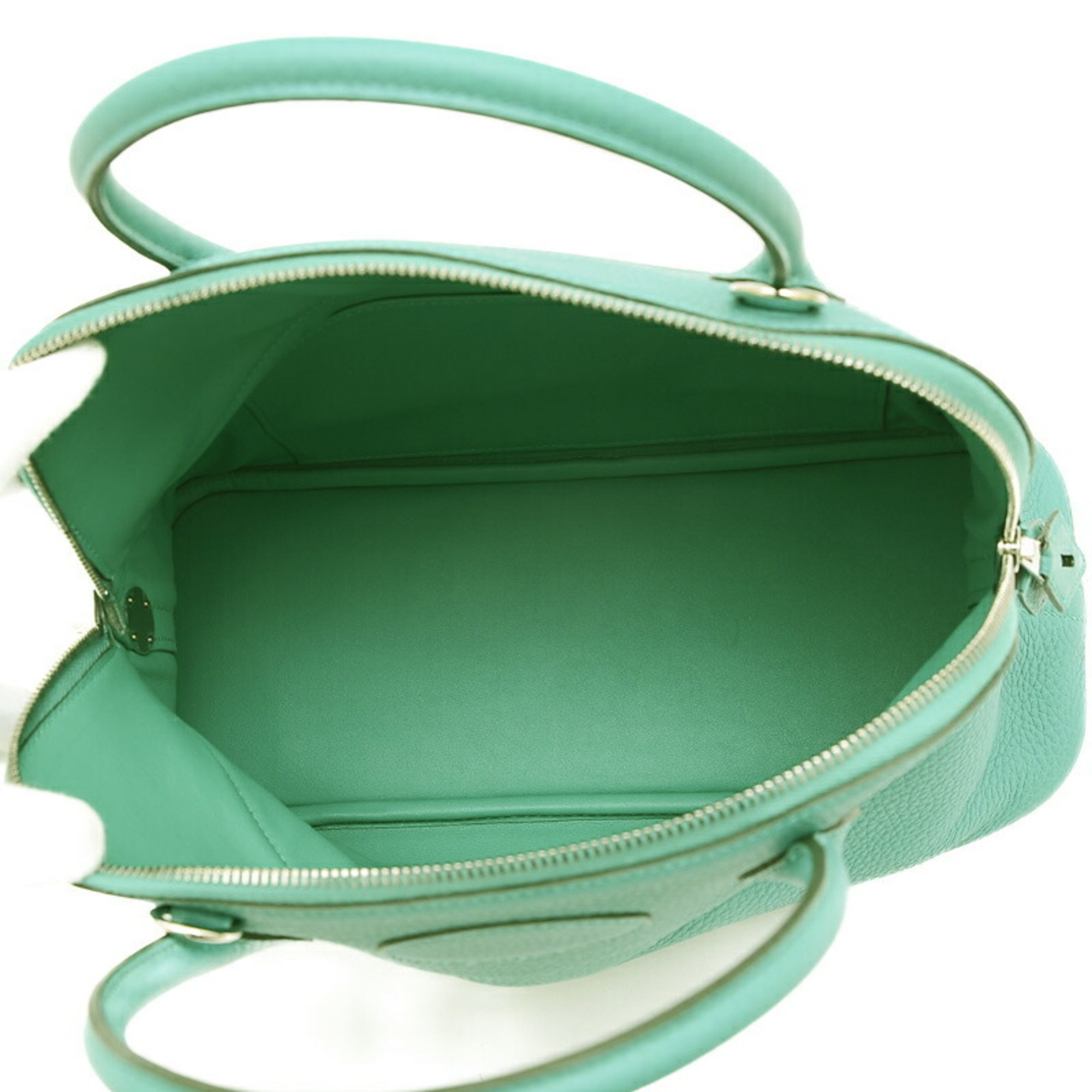 Hermes Bolide 31 handbag, Taurillon Vert Verone, D stamp