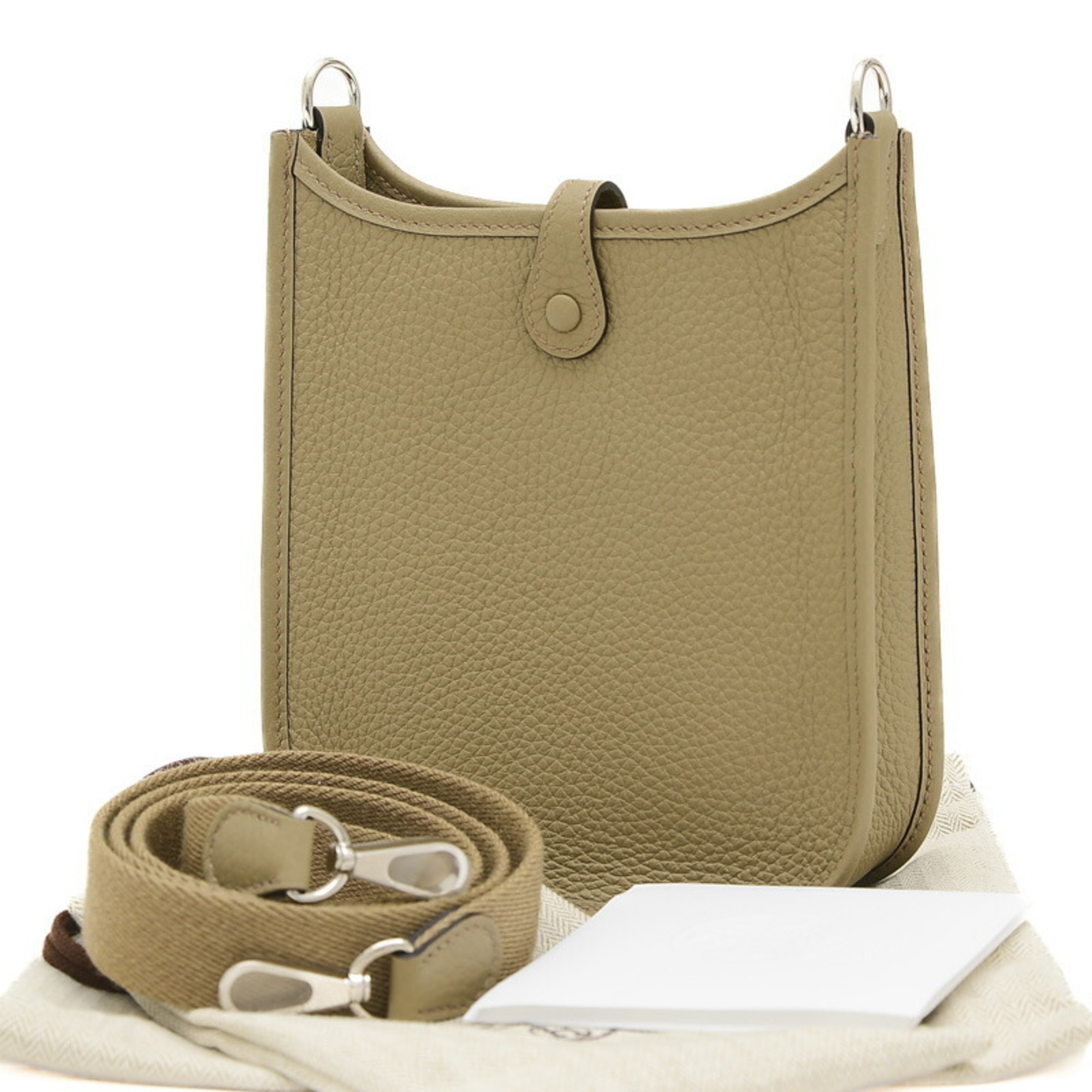 Hermes Evelyn TPM Amazon Shoulder Bag Taurillon Beige Marfa W Stamp