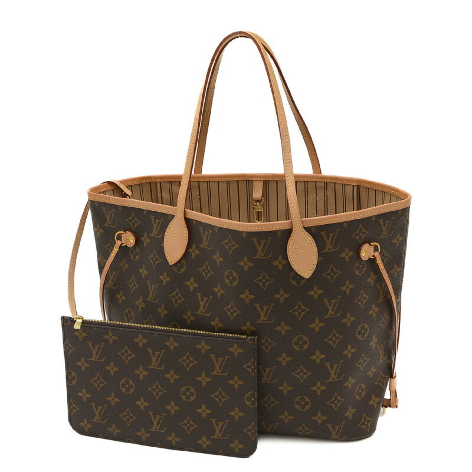 Louis Vuitton Monogram Neverfull MM Tote Bag Beige M40995