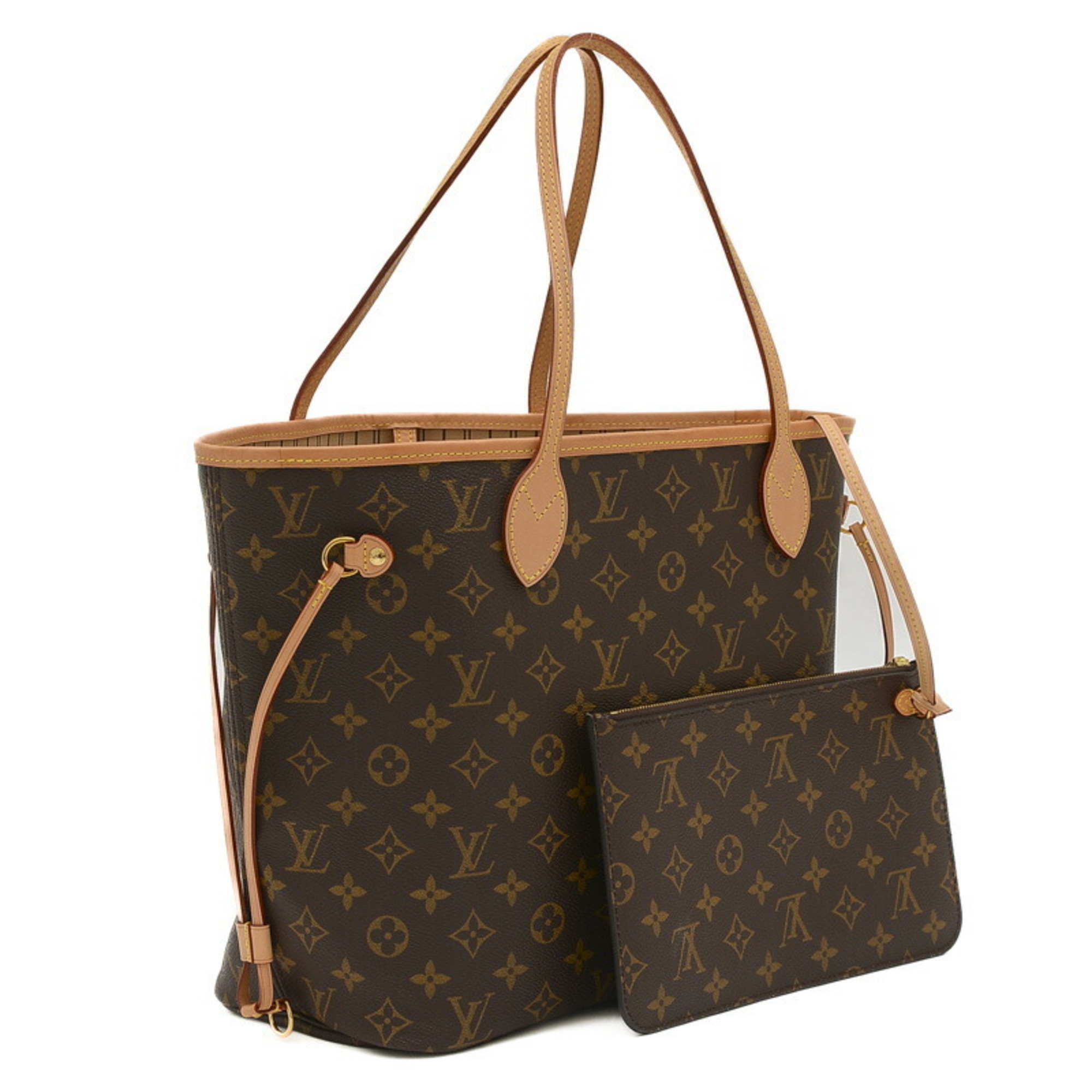 Louis Vuitton Monogram Neverfull MM Tote Bag Beige M40995