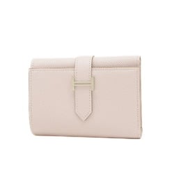 Hermes Bearn Combination Tri-fold Wallet Epson Mauve Pale B Stamp