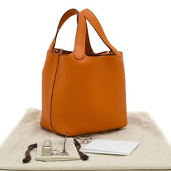 Hermes Picotin PM 18 Handbag Taurillon Orange W Stamp