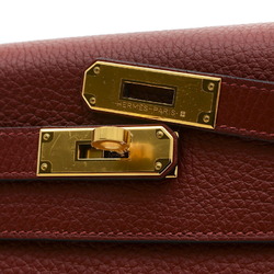 Hermes Kelly 28 Inner Stitching Handbag Togo Rouge Grenat B Stamp