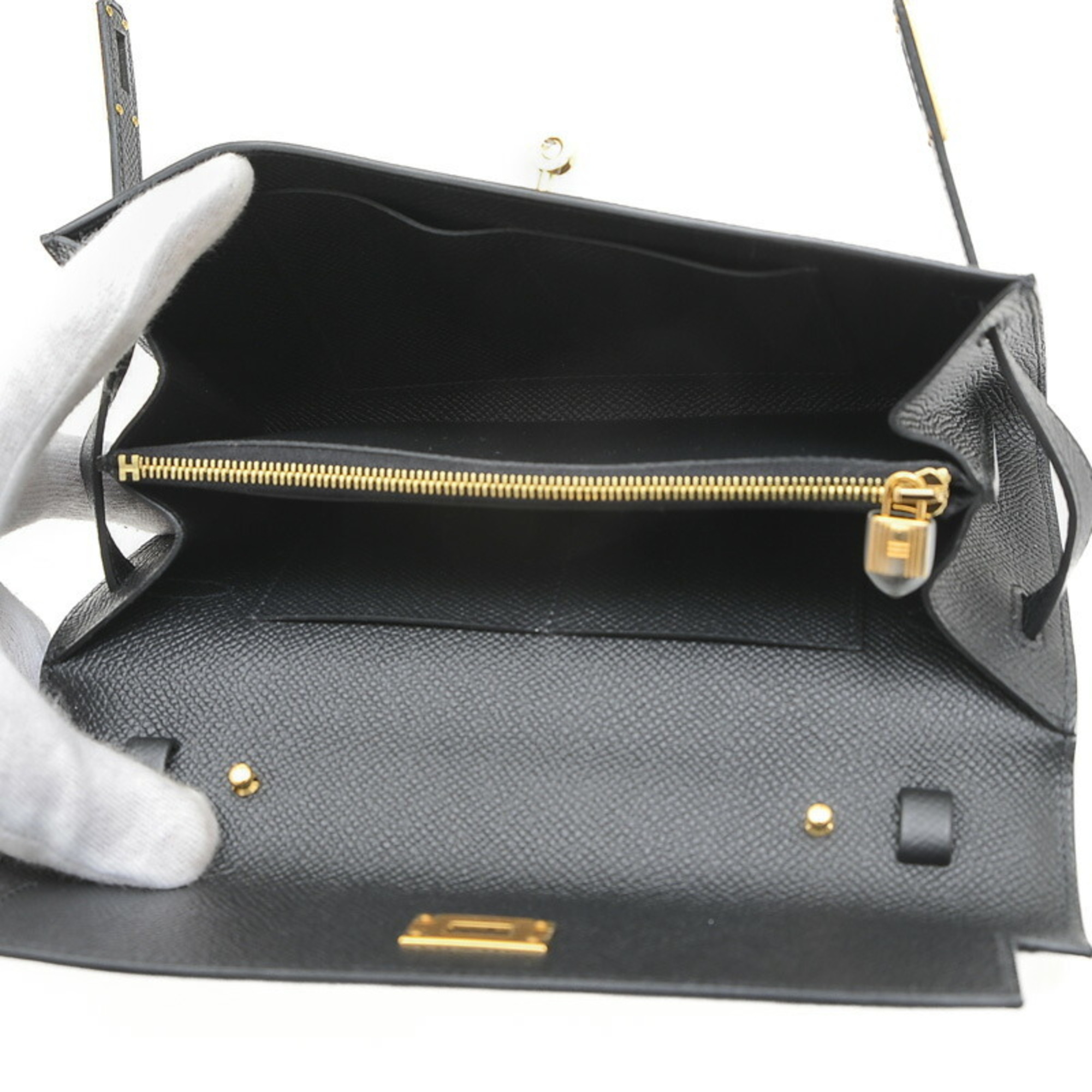 Hermes Kelly To Go Shoulder Bag Epson Black B Stamp