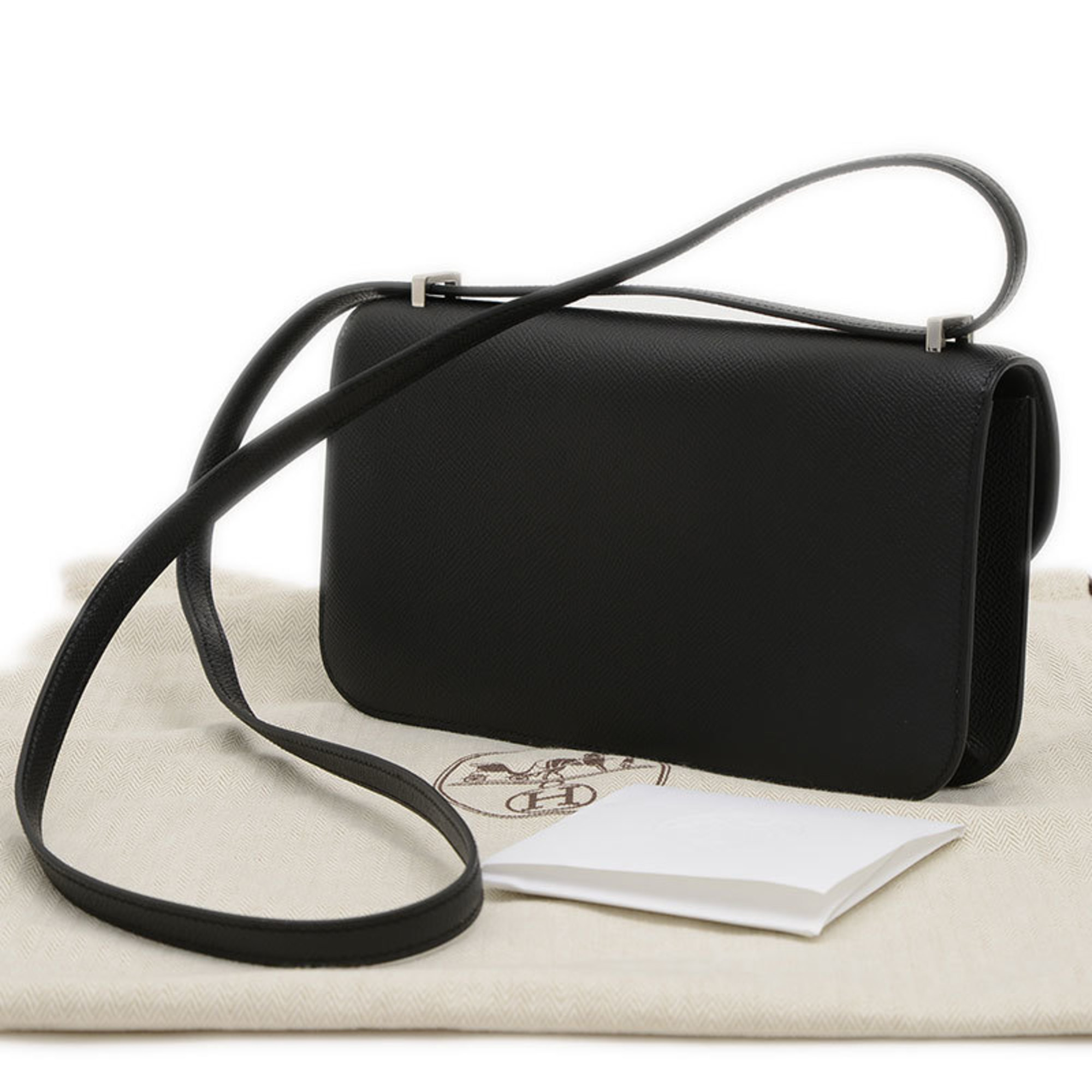 Hermes Constance Elan Shoulder Bag Epson Black W Engraved