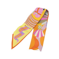 Hermes Twilly Parade en Fanfare Scarf Orange Silk