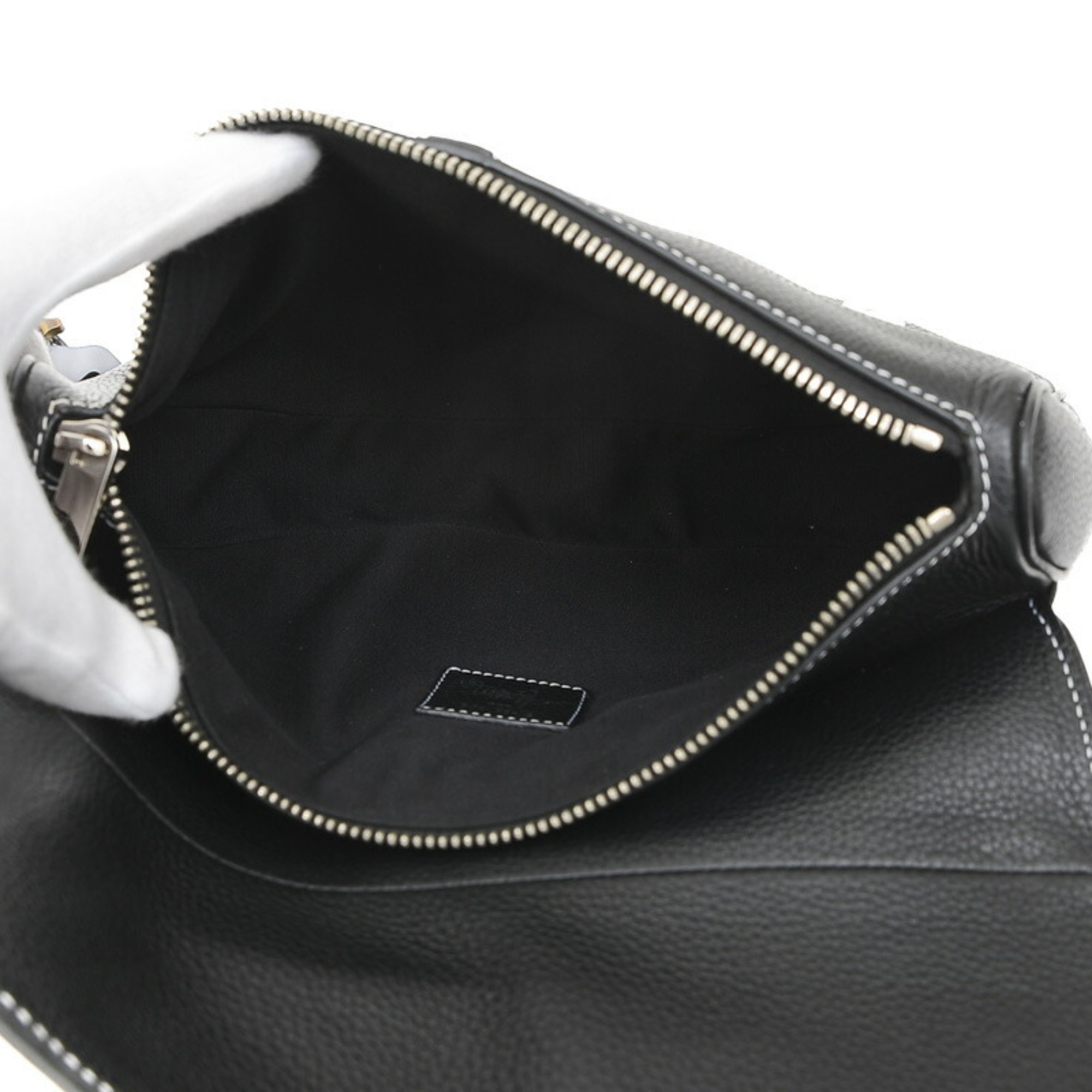 Christian Dior Dior Saddle Bag Shawn Stussy Body Leather Black 1ADPO093RAS