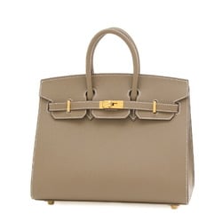 Hermes Birkin 25 Handbag Serie Epsom Etoupe W Engraved