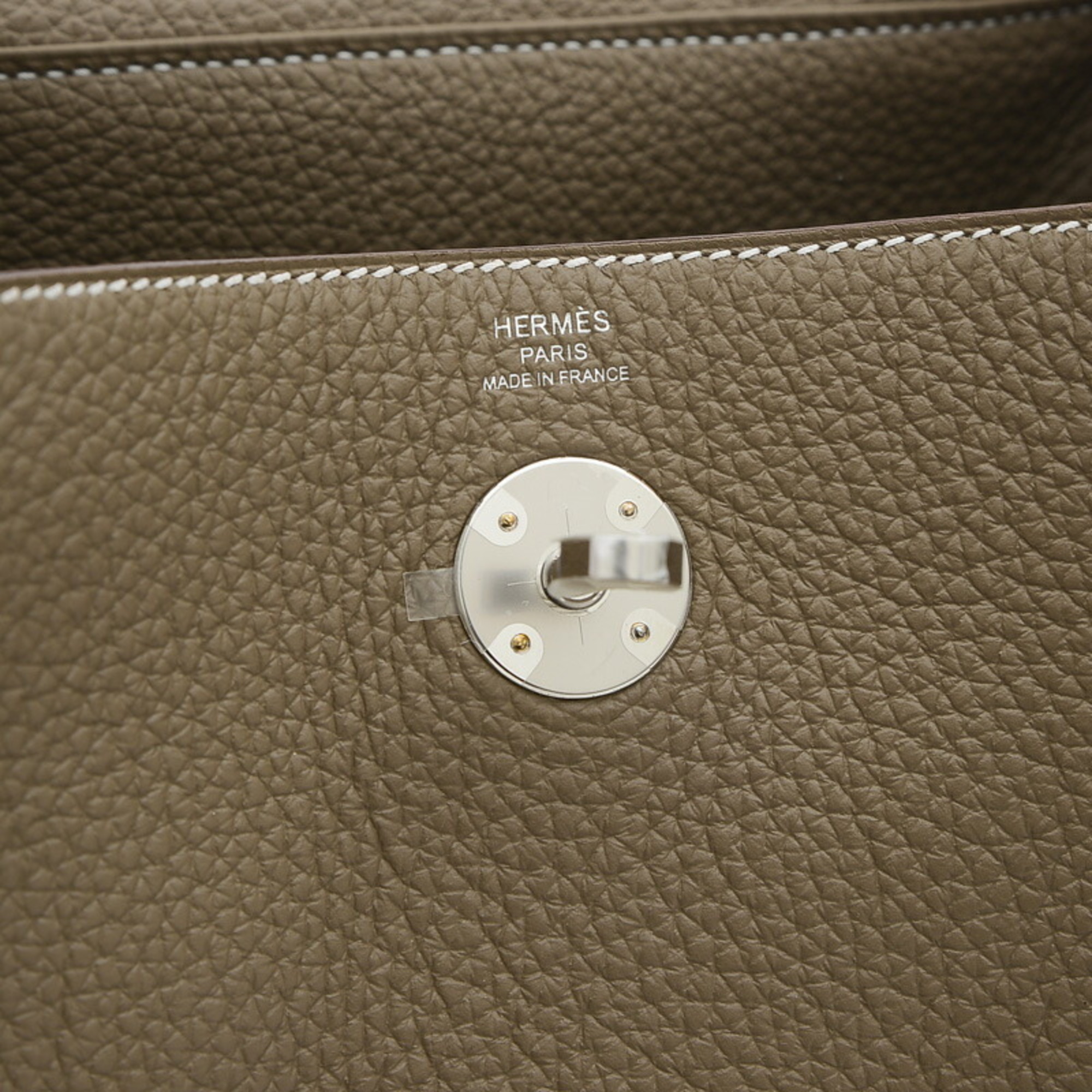 Hermes Lindy 26 Handbag Taurillon Clemence Etoupe W Engraved