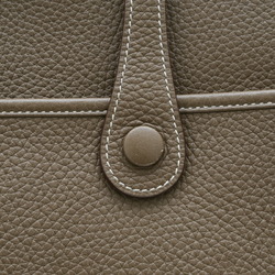 Hermes Evelyn 3 PM Shoulder Bag Taurillon Etoupe X Engraved