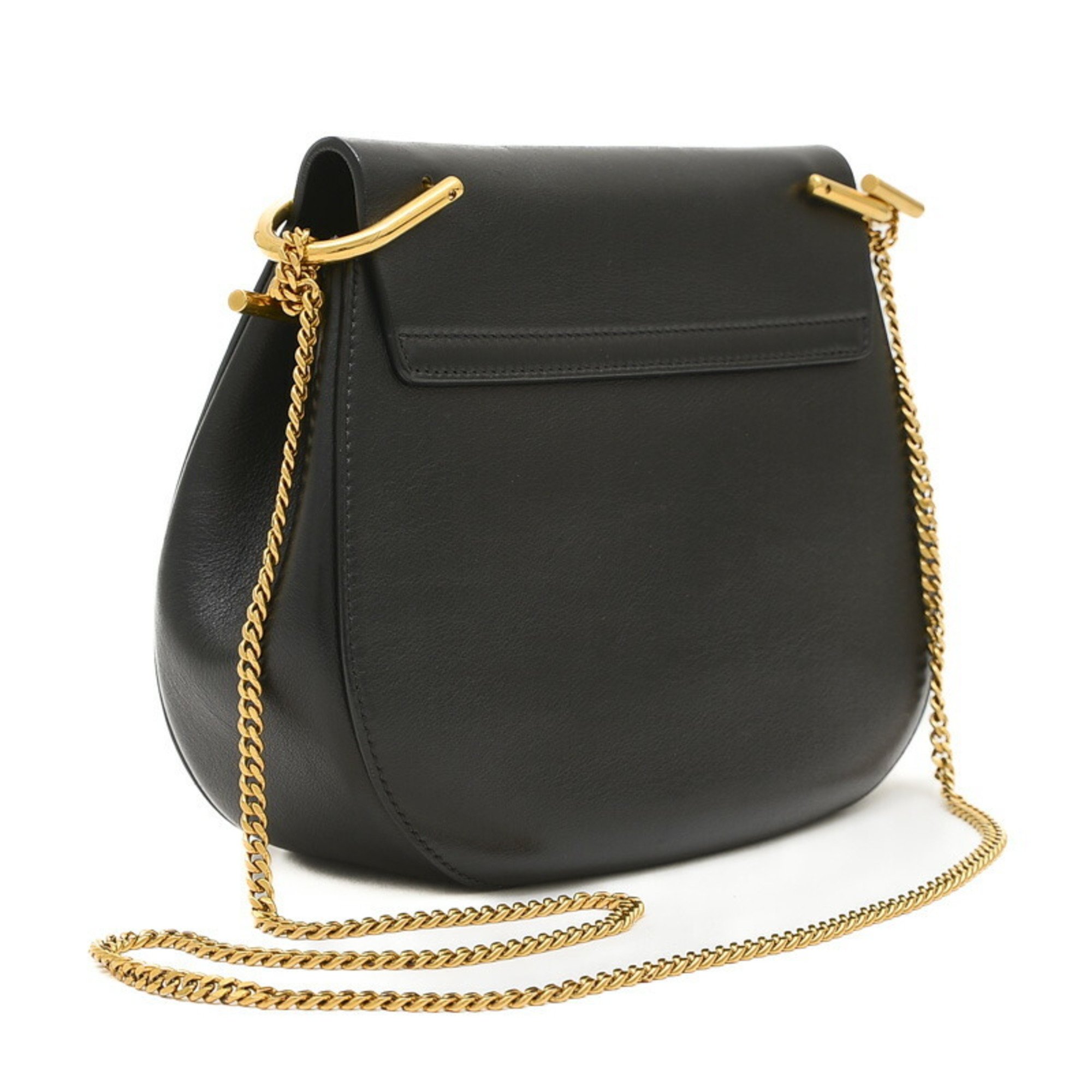 Chloé Chloe Drew Shoulder Bag Calf Suede Black Multicolor