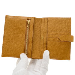 Hermes Bearn Compact Bi-fold Wallet Epson Sesame W Engraved