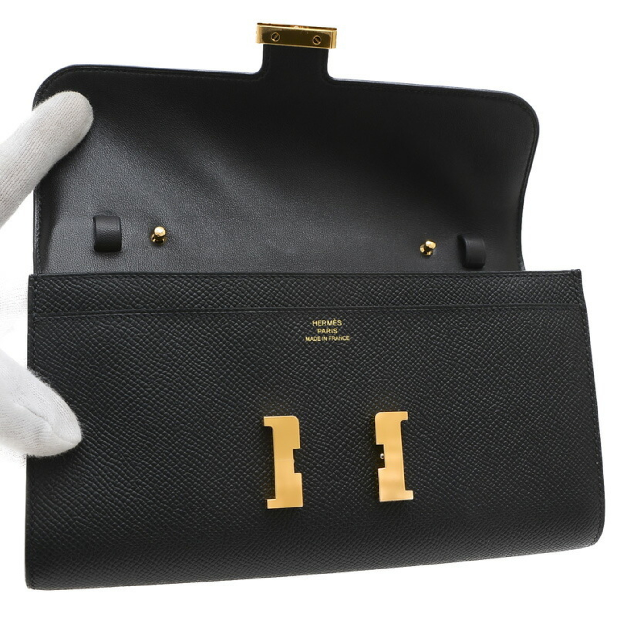 Hermes Constance To-Go Shoulder Bag Epson Black W Engraved