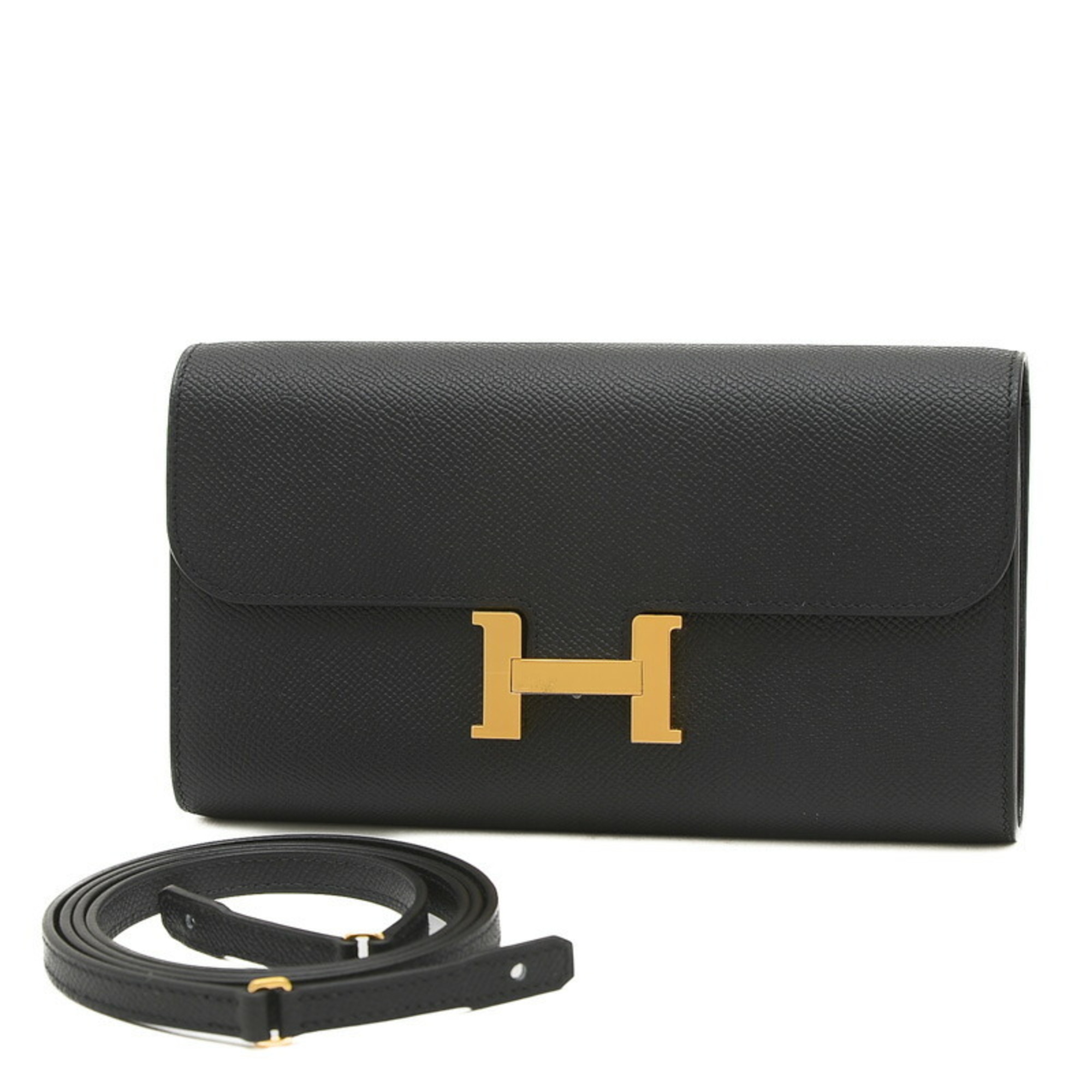 Hermes Constance To-Go Shoulder Bag Epson Black W Engraved