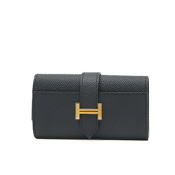 Hermes Bearn Key Case 4 Epson Blue Indigo B Stamp