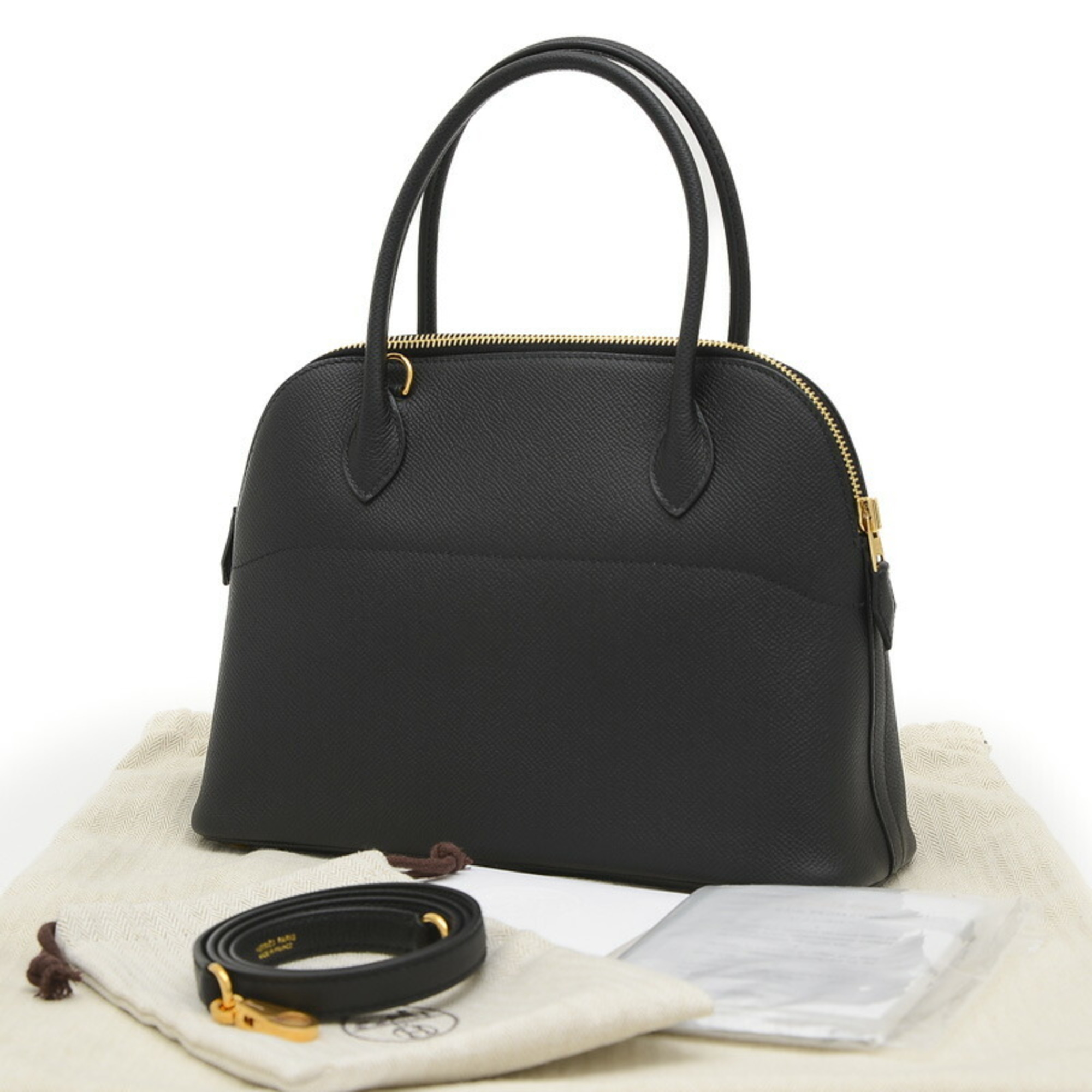 Hermes Bolide 27 Handbag Epson Black U Stamp