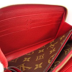 LOUIS VUITTON Louis Vuitton Long Wallet M61854 Zippy Monogram Retiro Brown Cerise 180693