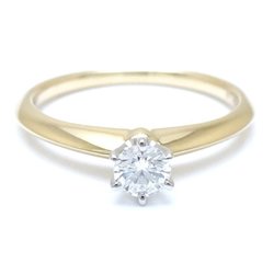 TIFFANY&Co. Tiffany Solitaire Ring, Single Diamond 0.19ct EVVS1.3Excellent, K18YG Yellow Gold x Pt950 Platinum 292363