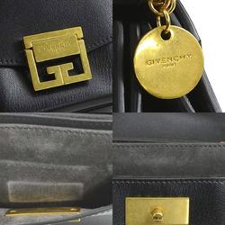 Givenchy GIVENCHY handbag shoulder bag leather suede black dark gray gold women's e59052i