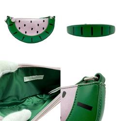 Stella McCartney Shoulder Bag Watermelon Synthetic Leather Green x Metallic Purple Kids z2206