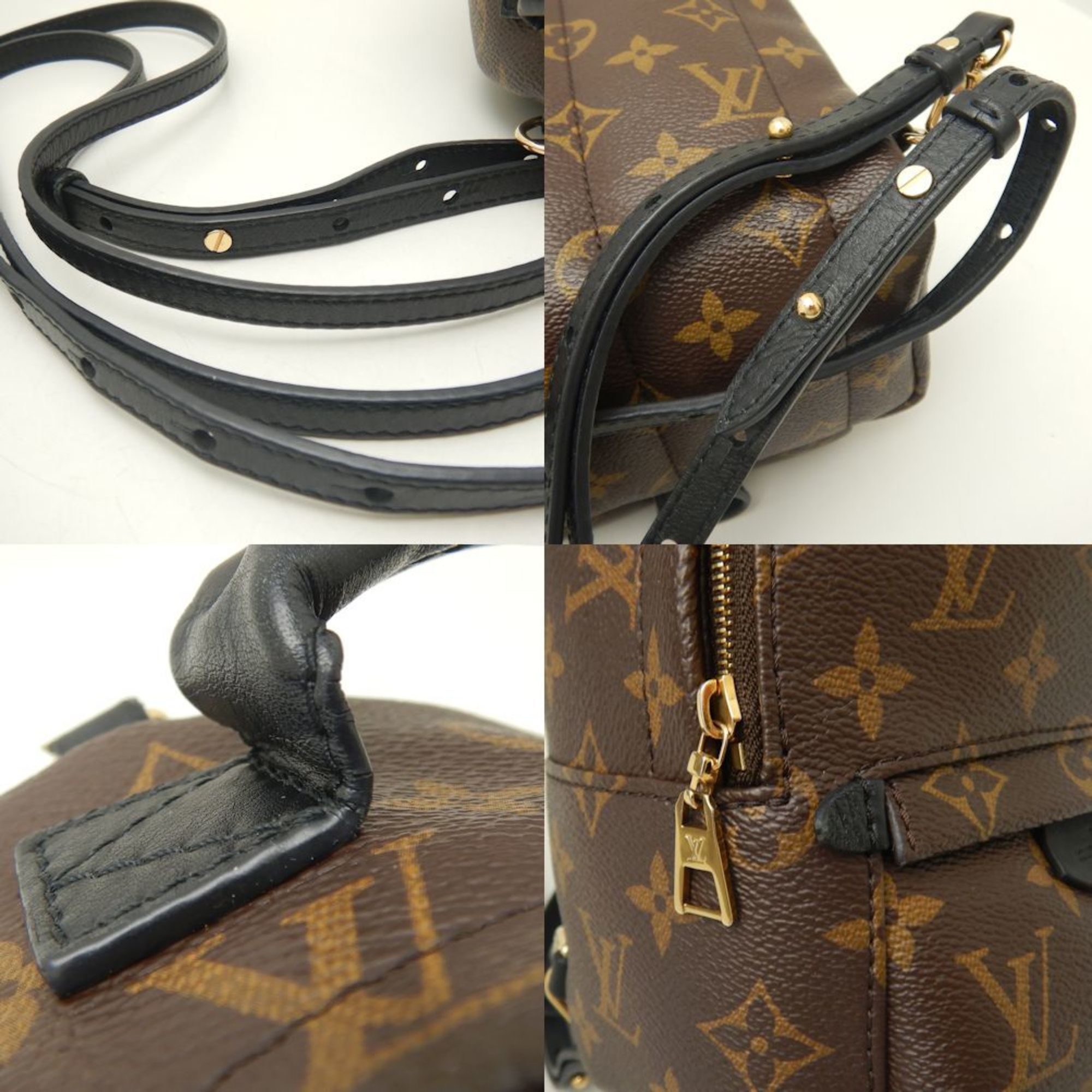 LOUIS VUITTON Louis Vuitton Monogram Palm Springs Backpack MINI M44873 Brown 252091