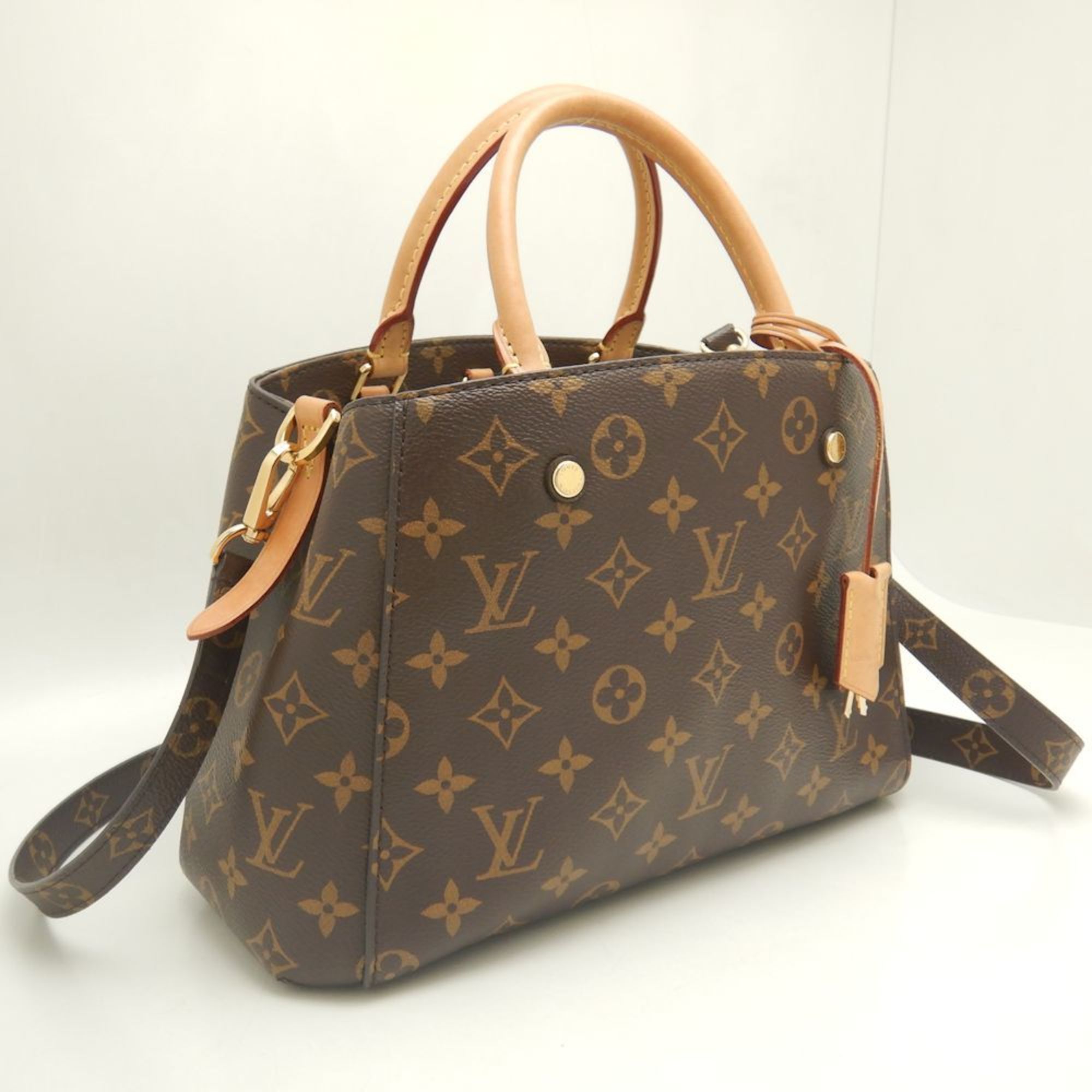 LOUIS VUITTON Louis Vuitton Monogram Montaigne BB M41055 Handbag Brown 252069