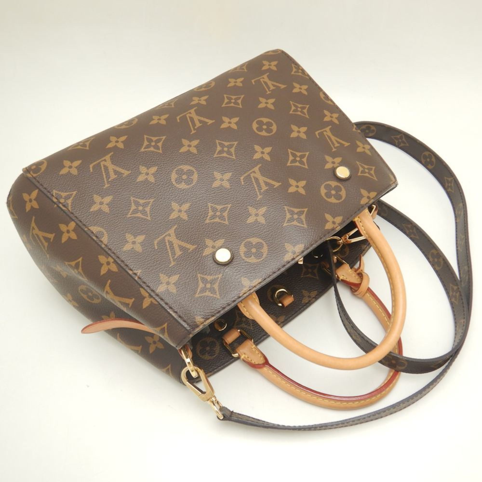 LOUIS VUITTON Louis Vuitton Monogram Montaigne BB M41055 Handbag Brown 252069