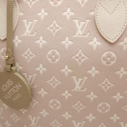 LOUIS VUITTON Louis Vuitton Bicolor Monogram Empreinte Neverfull MM M46102 Tote Bag Beige Khaki 252098