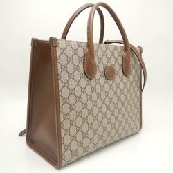 GUCCI GG Small Tote Bag 659983 Supreme Canvas Beige Brown 252061